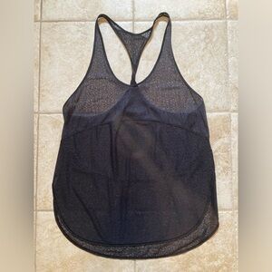 lululemon athletica Black See Through Twist and Train Tank